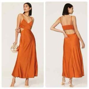 A.L.C. Blakely Cutout Midi Dress in Rust - Size 4